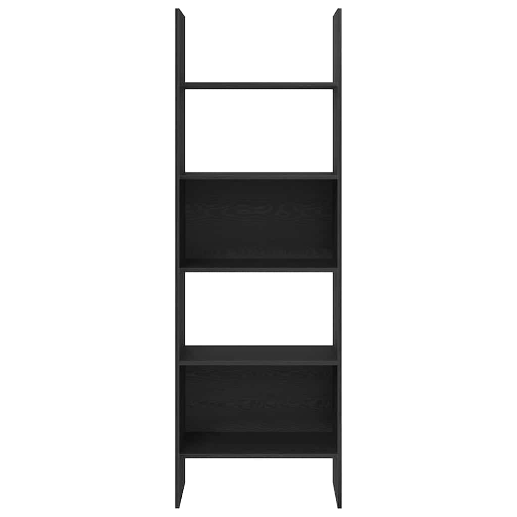 Book Cabinet 5-Tier 60 x 35 x 180 cm Engineered Wood Black Oak