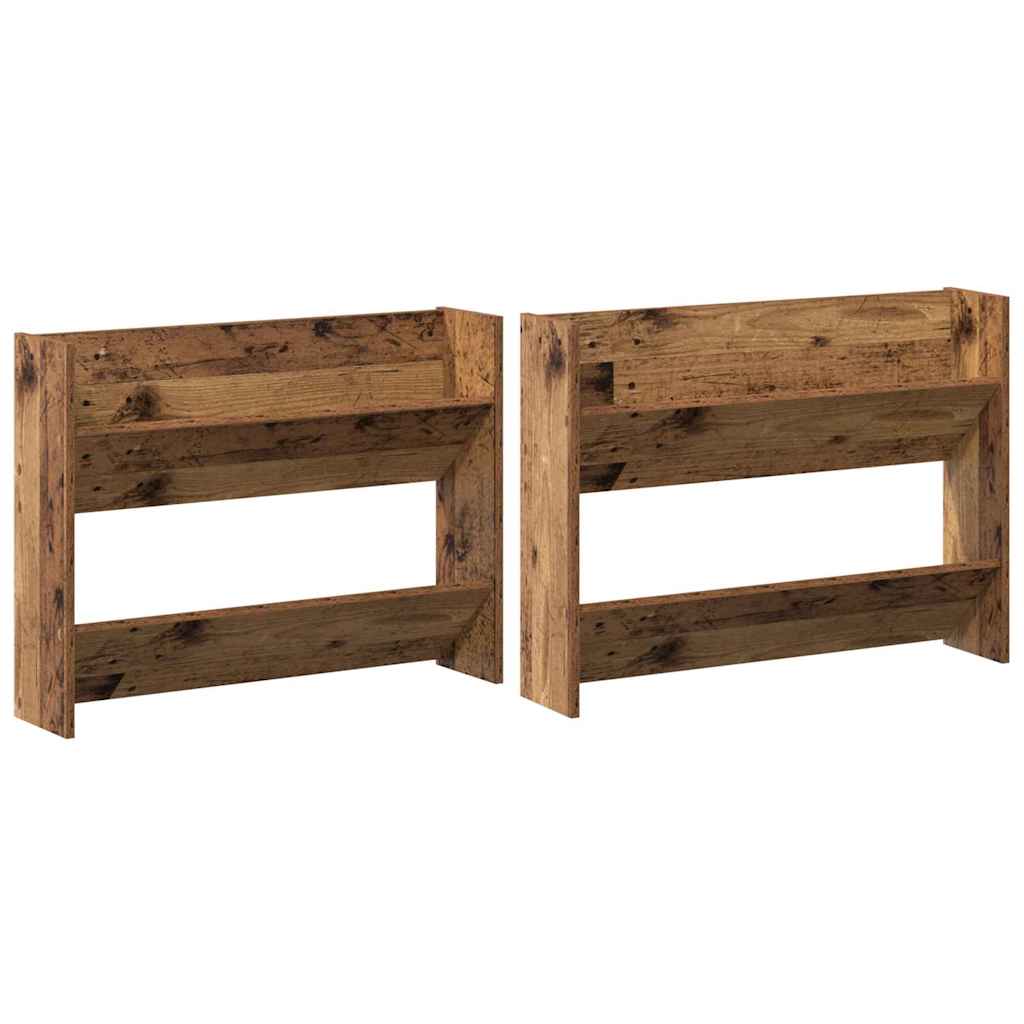 Shoe Cabinet 2 pcs Old wood 80 x 18 x 60 cm Engineered Wood