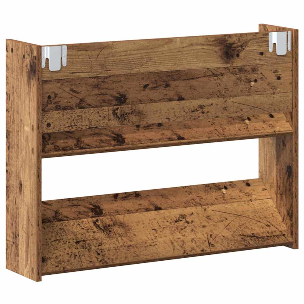 Shoe Cabinet 2 pcs Old wood 80 x 18 x 60 cm Engineered Wood