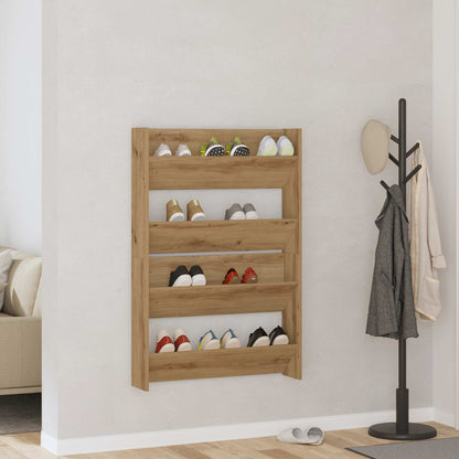 Shoe Cabinet 2 pcs Artisan Oak 81 x 18 x 60 cm Engineered Wood