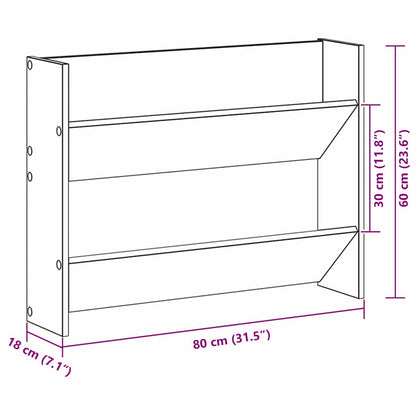 Shoe Cabinet Black Oak 82 x 18 x 60 cm Engineered Wood