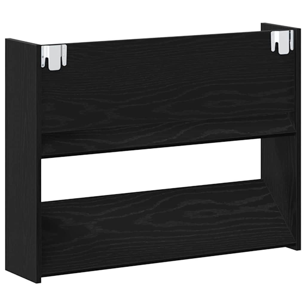 Shoe Cabinet 2 pcs 83 x 18 x 60 cm Engineered Wood Black Oak