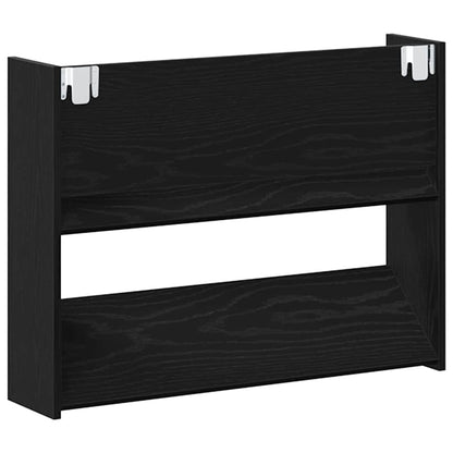 Shoe Cabinet 2 pcs 83 x 18 x 60 cm Engineered Wood Black Oak