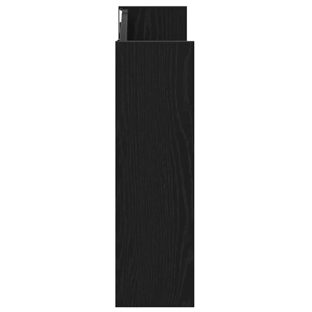 Shoe Cabinet 2 pcs 83 x 18 x 60 cm Engineered Wood Black Oak