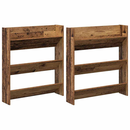 Shoe Cabinet 2 pcs Old wood 84 x 18 x 90 cm Engineered Wood