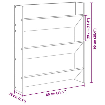 Shoe Cabinet 2 pcs Old wood 84 x 18 x 90 cm Engineered Wood