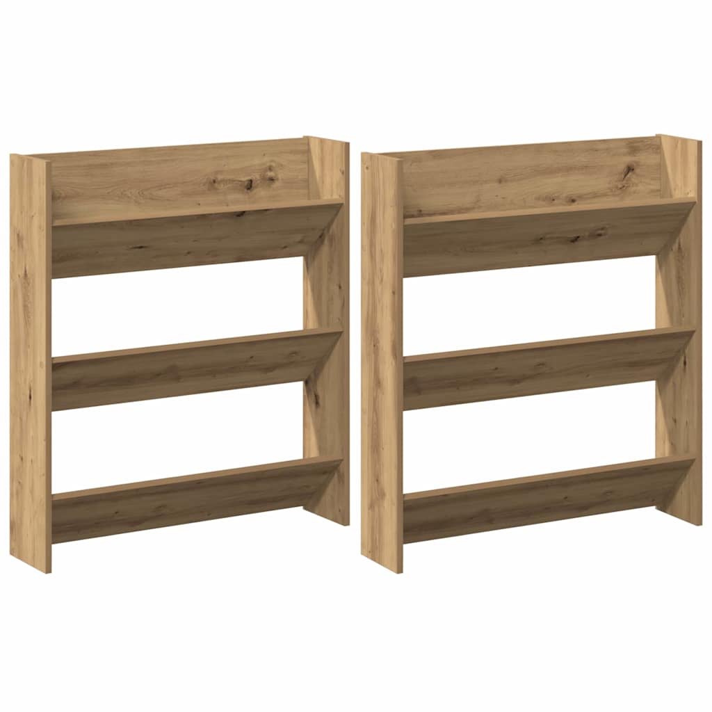 Shoe Cabinet 2 pcs 85 x 18 x 90 cm Engineered Wood Artisan Oak