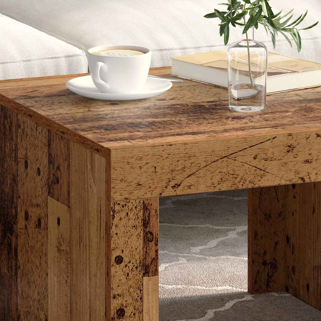Coffee Table Old Wood 50 x 50 x 35 cm Engineered Wood