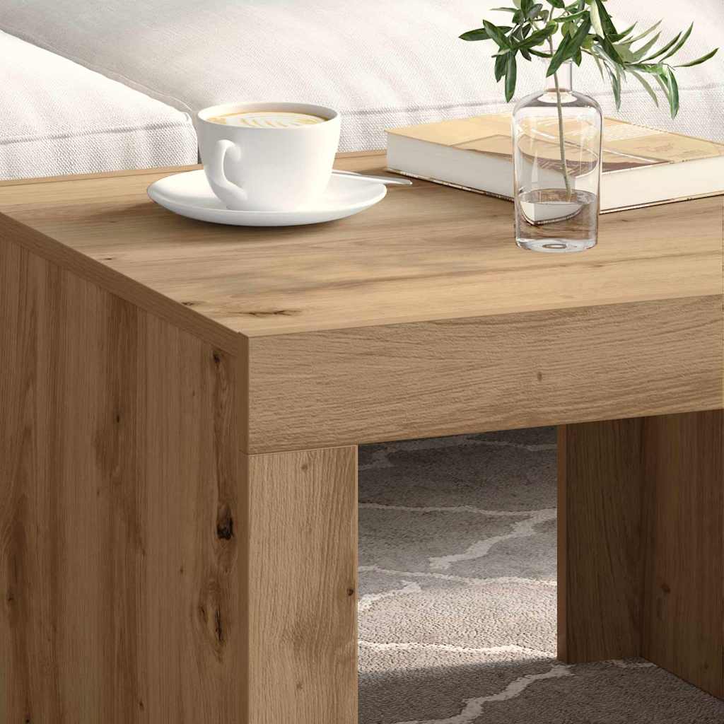 Coffee Table Artisan Oak 50 x 50 x 35 cm Engineered Wood