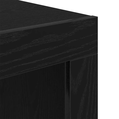 Coffee Table Black Oak 50 x 50 x 35 cm Engineered Wood