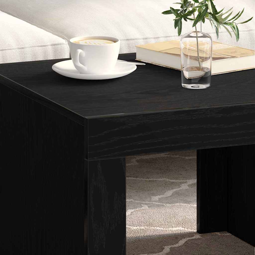 Coffee Table Black Oak 50 x 50 x 35 cm Engineered Wood
