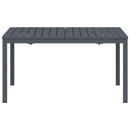 Outdoor Dinner Table Folding Anthracite 210 x 90 x 73 cm Steel