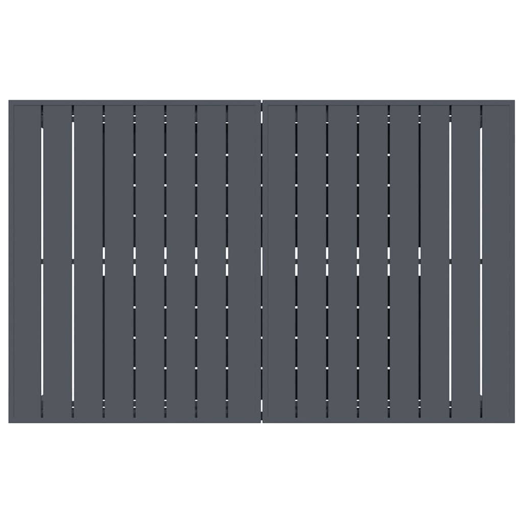 Outdoor Dinner Table Folding Anthracite 210 x 90 x 73 cm Steel