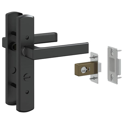 Glass Door Fretwork Black 76 x 3.5 x 201.5 cm Aluminium
