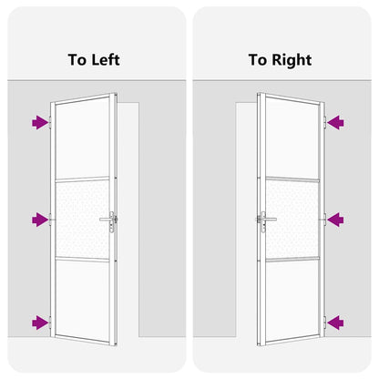 Glass Door Fretwork Black 76 x 3.5 x 201.5 cm Aluminium