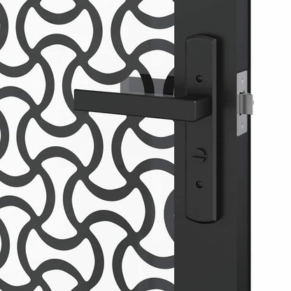 Glass Door Fretwork Black 83 x 3.5 x 201.5 cm Aluminium