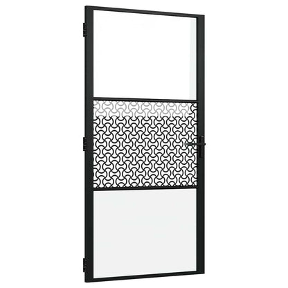 Glass Door Fretwork Black 102.5 x 3.5 x 201.5 cm Aluminium