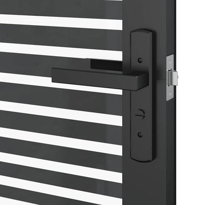 Glass Door Striped Black 102.5 x 3.5 x 201.5 cm Aluminium