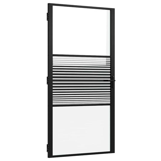 Glass Door 102.5 x 3.5 x 201.5 cm Aluminium Black