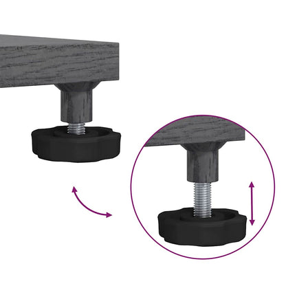 Parasol Base Dark Grey Wood Look 45 x 45 x 31 cm