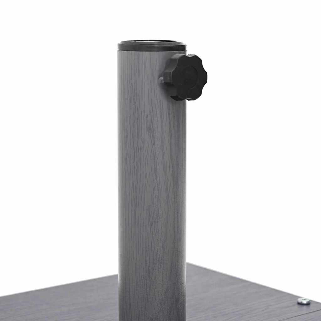 Parasol Base Dark Grey Wood Look 45 x 45 x 31.5 cm
