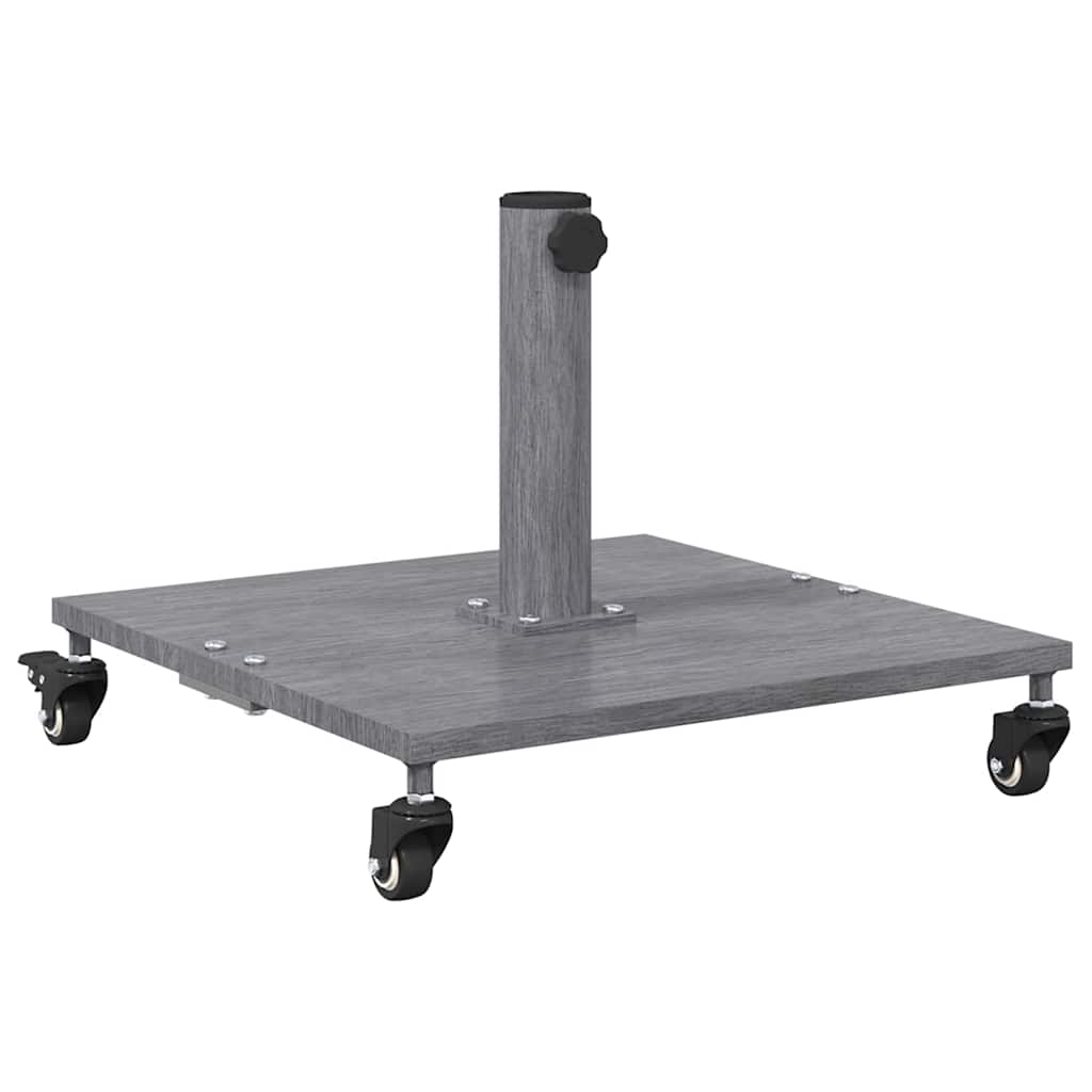 Parasol Base Dark Grey Wood Look 45 x 45 x 31.5 cm