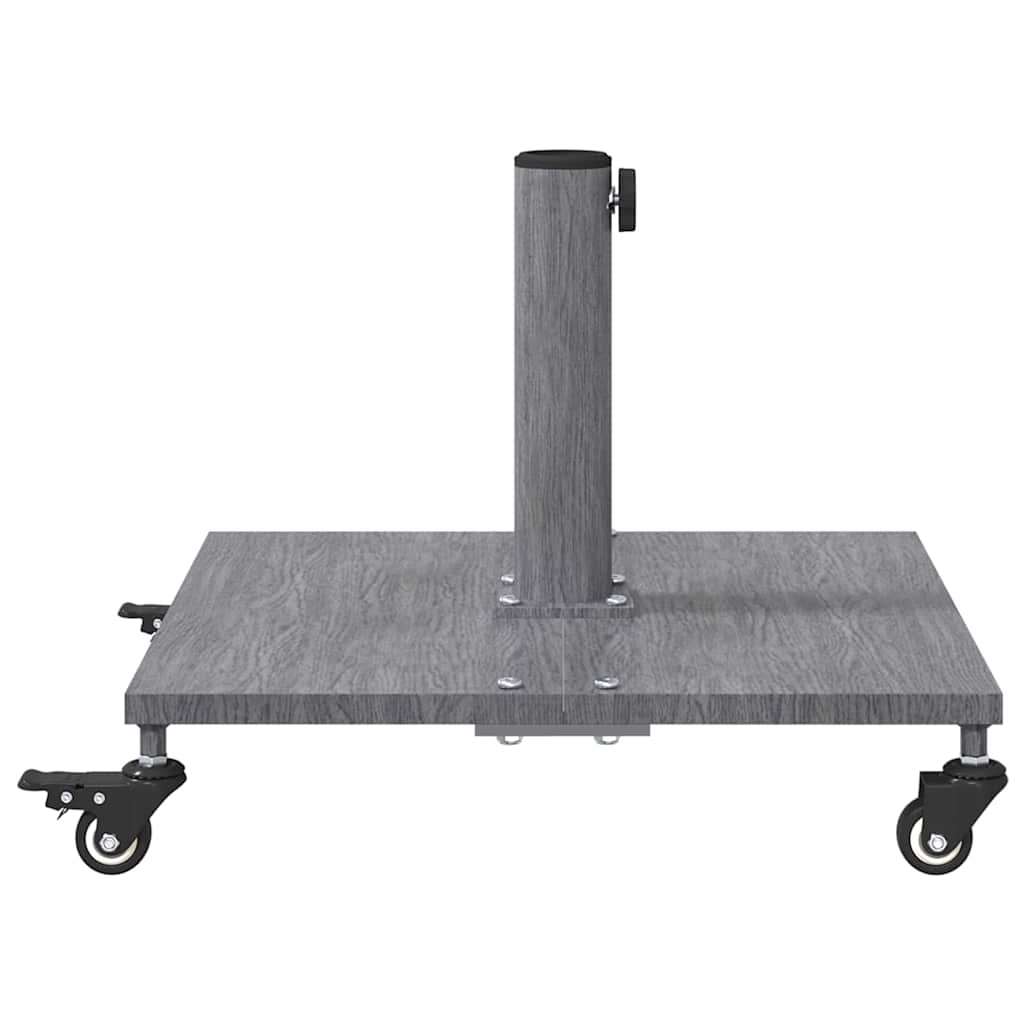 Parasol Base Dark Grey Wood Look 45 x 45 x 31.5 cm