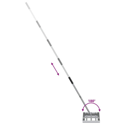 Garden Leveling Rake Silver 45 x 25 x 200 cm Stainless Steel