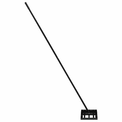 Garden Leveling Rake Black 45 x 25 x 200 cm Powder-Coated Steel