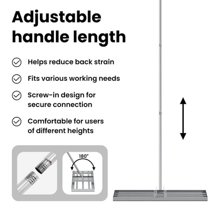 Garden Leveling Rake Silver 75 x 25 x 200 cm Stainless Steel