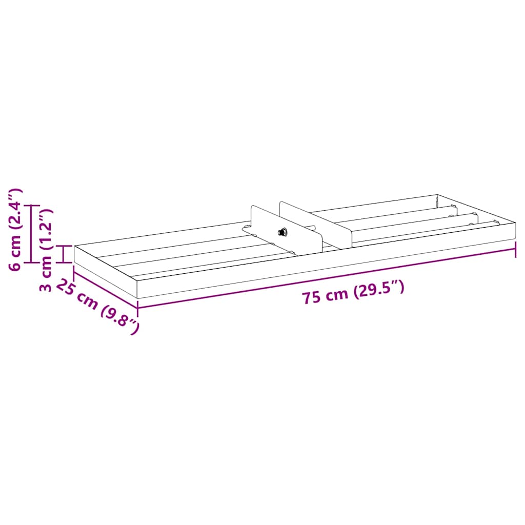 Garden Leveling Rake Silver 75 x 25 x 6 cm Stainless Steel
