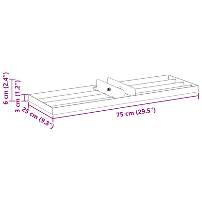 Garden Leveling Rake Silver 75 x 25 x 6 cm Stainless Steel