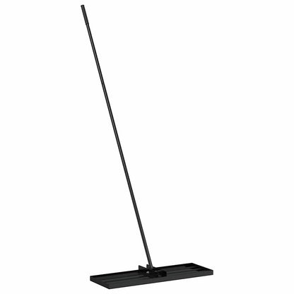 Garden Leveling Rake Black 75 x 25 x 200 cm Powder-Coated Steel