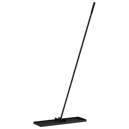 Garden Leveling Rake Black 75 x 25 x 200 cm Powder-Coated Steel