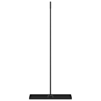 Garden Leveling Rake Black 75 x 25 x 200 cm Powder-Coated Steel