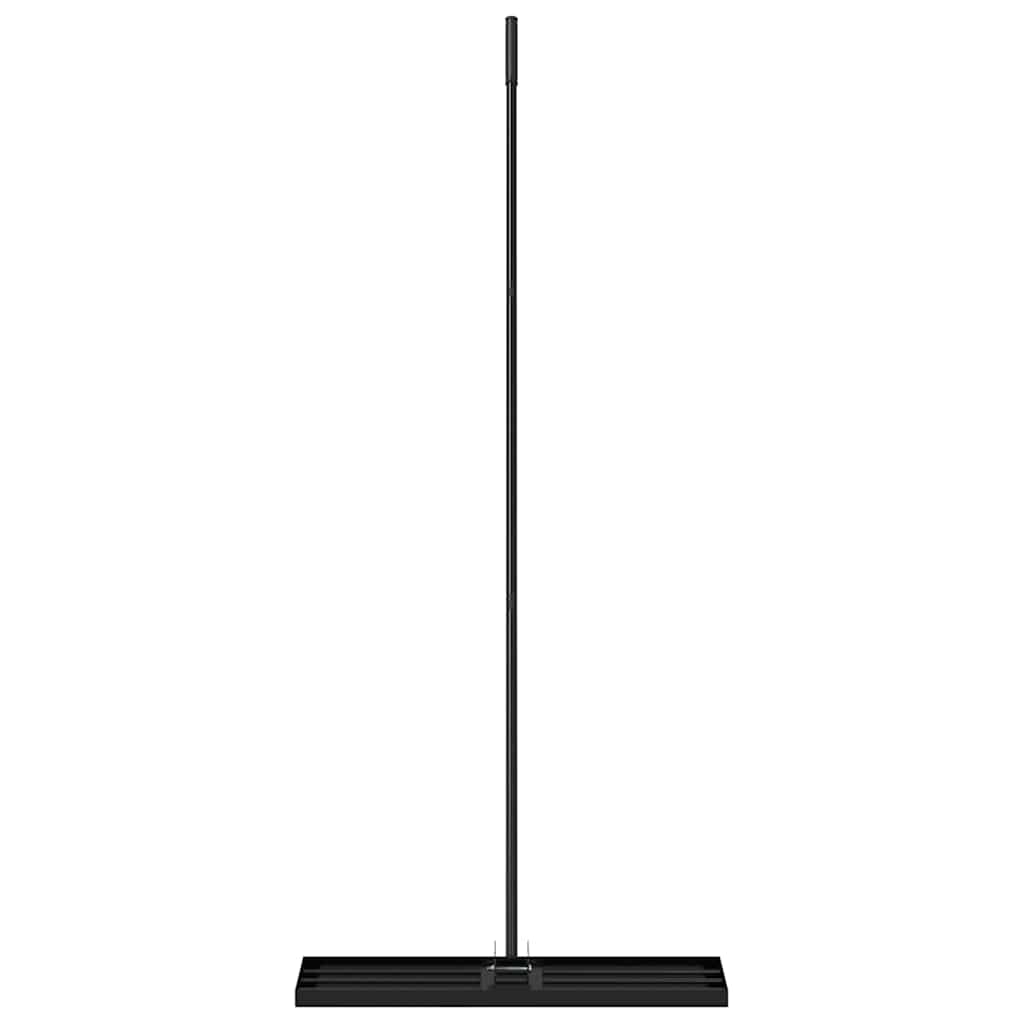 Garden Leveling Rake Black 75 x 25 x 200 cm Powder-Coated Steel