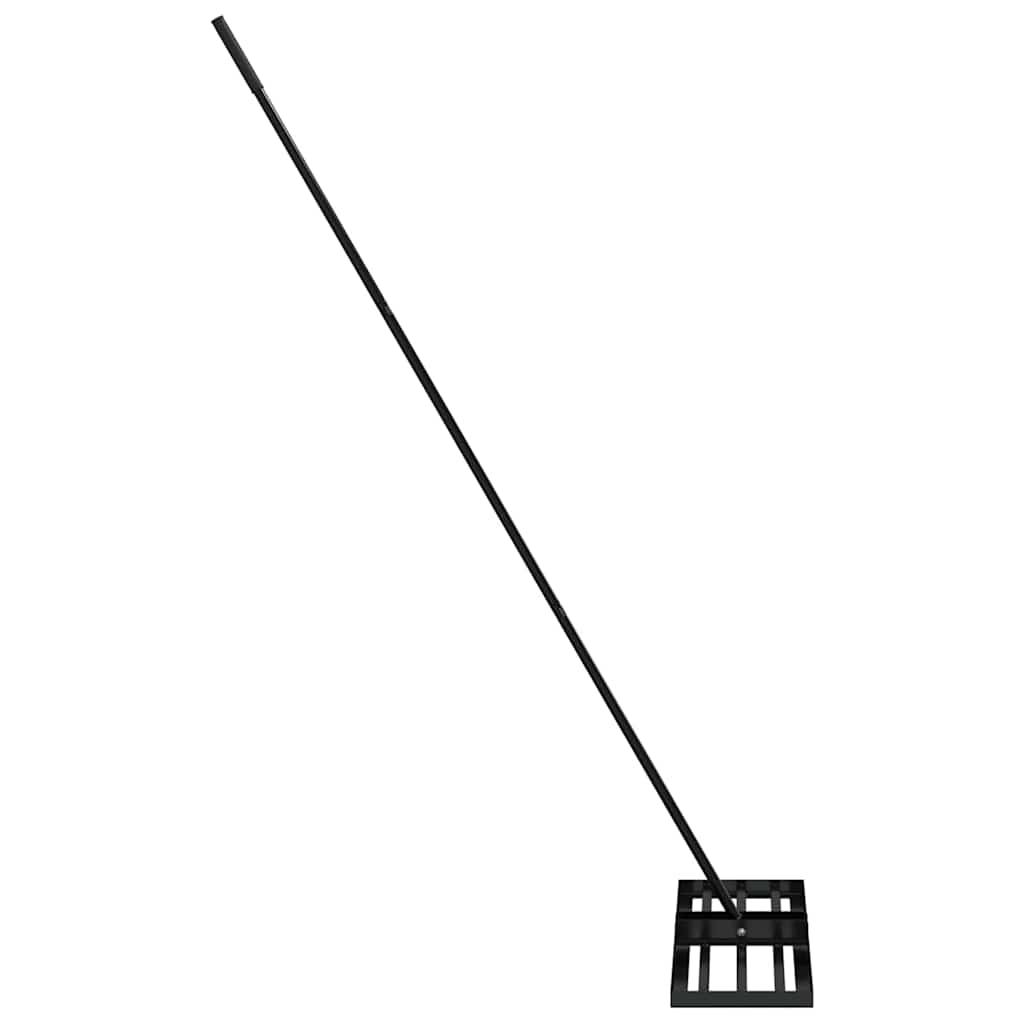 Garden Leveling Rake Black 75 x 25 x 200 cm Powder-Coated Steel