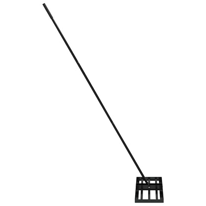 Garden Leveling Rake Black 75 x 25 x 200 cm Powder-Coated Steel