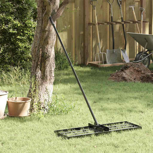 Garden Leveling Rake Black 75 x 25 x 6 cm Powder-Coated Steel