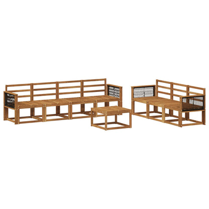 Outdoor Sofa Set 7 pcs Natural Solid Acacia Wood