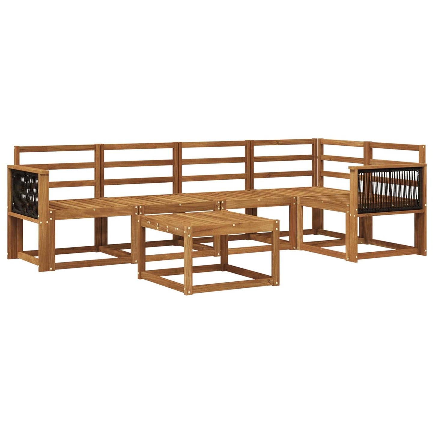 Outdoor Sofa Set 6 pcs Natural Solid Acacia Wood