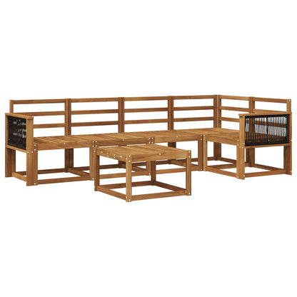 Outdoor Sofa Set 6 pcs Natural Solid Acacia Wood