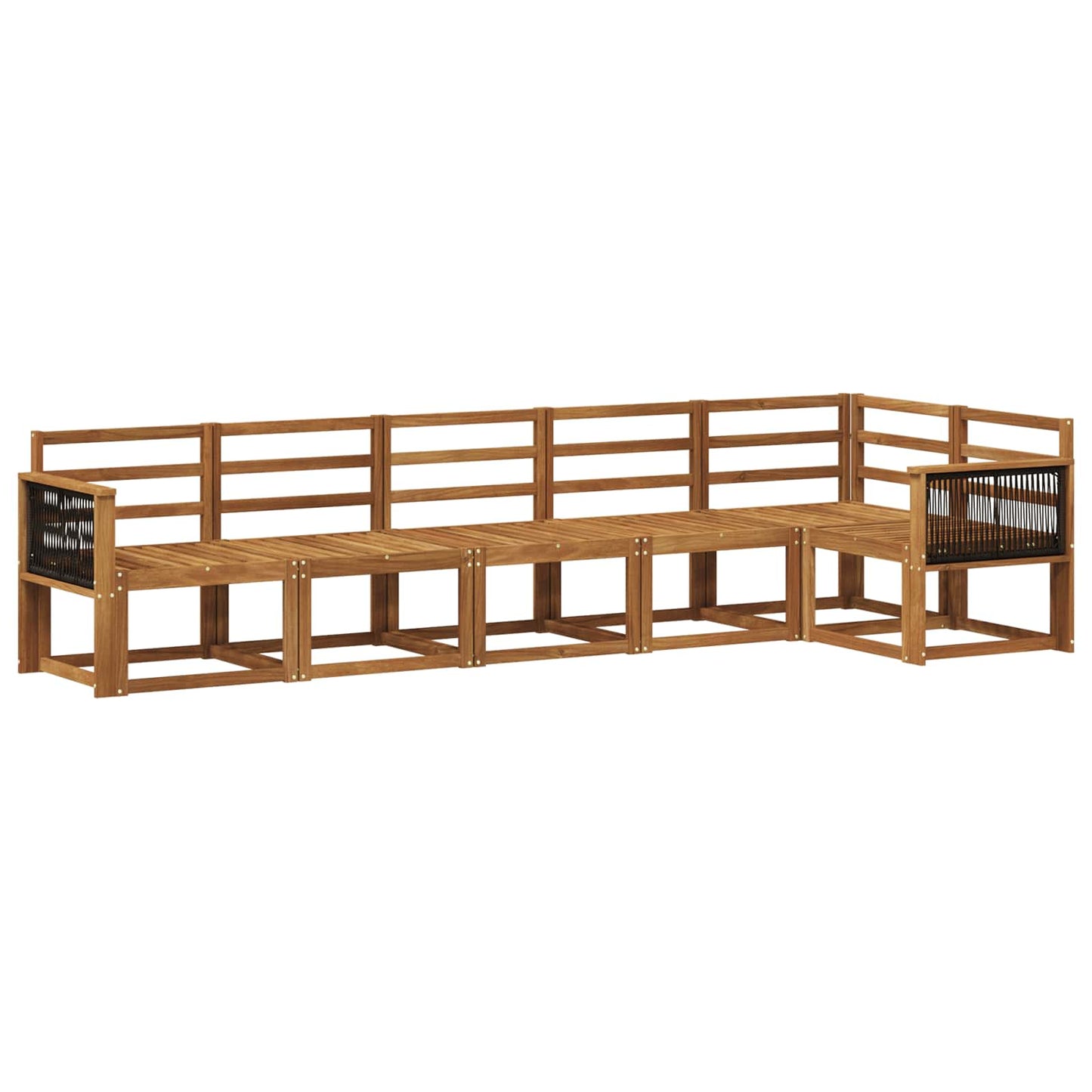 Outdoor Sofa Set 6 pcs Natural Solid Acacia Wood