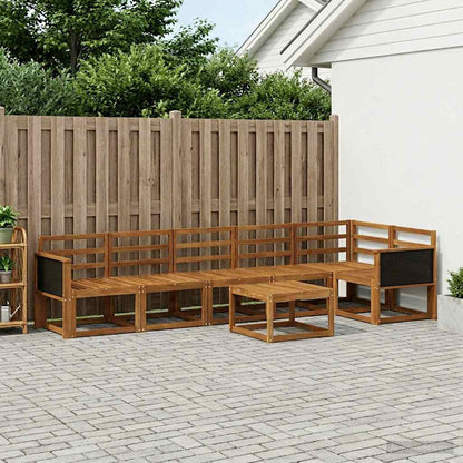 Outdoor Sofa Set 7 pcs Natural Solid Acacia Wood