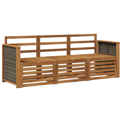 Sofa Sets 3 pcs Solid Acacia Wood