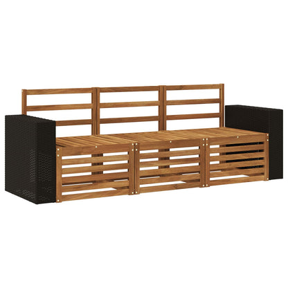 Sofa Sets 3 pcs Solid Acacia Wood