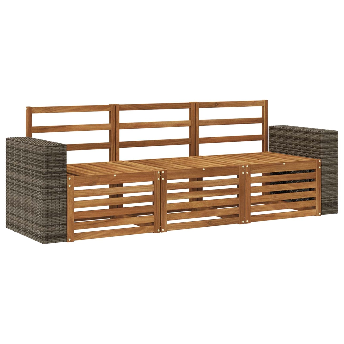 Sofa Sets 3 pcs Solid Acacia Wood
