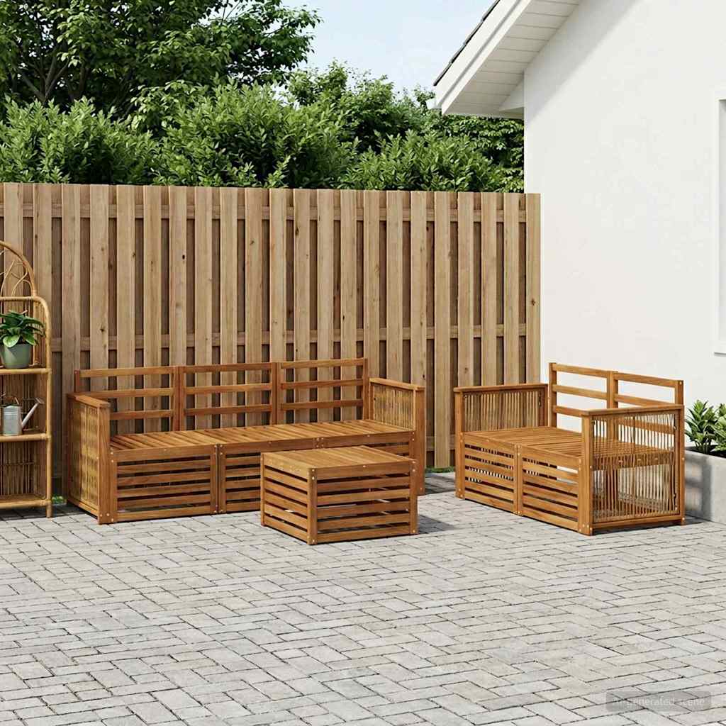 Sofa Sets 6 pcs Solid Acacia Wood