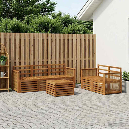 Sofa Sets 6 pcs Solid Acacia Wood