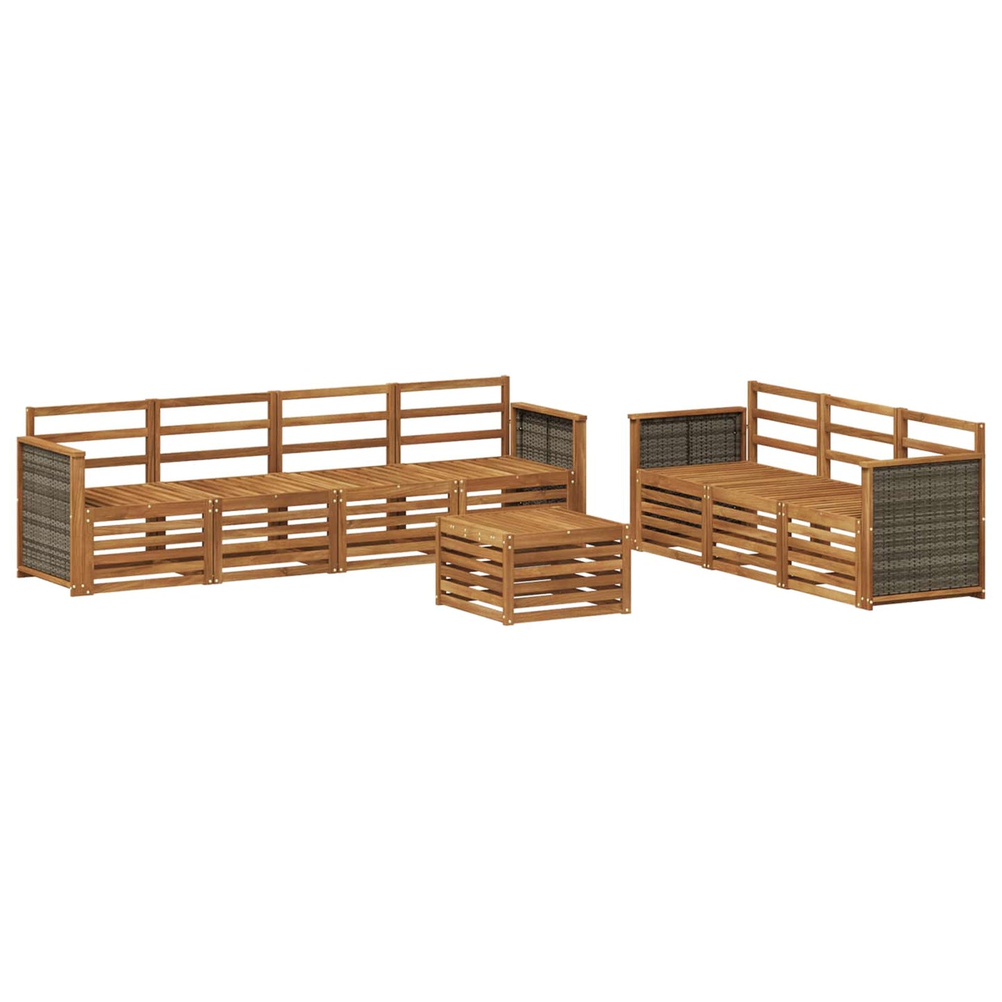 Sofa Sets 8 pcs Solid Acacia Wood